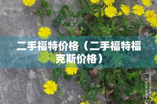 二手福特价格（二手福特福克斯价格）