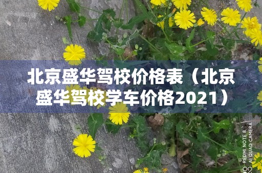 北京盛华驾校价格表（北京盛华驾校学车价格2021）