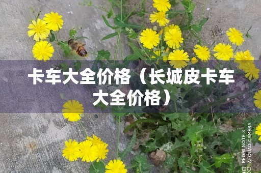 卡车大全价格（长城皮卡车大全价格）