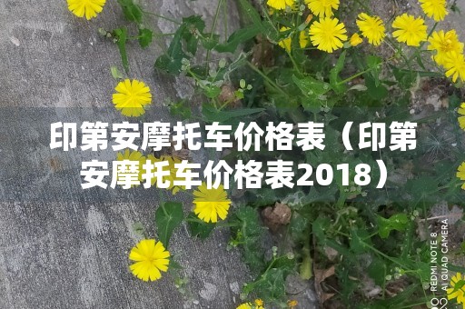 印第安摩托车价格表（印第安摩托车价格表2018）