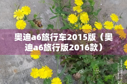 奥迪a6旅行车2015版（奥迪a6旅行版2016款）