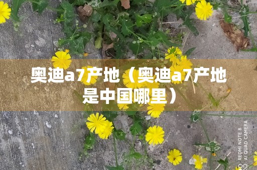 奥迪a7产地（奥迪a7产地是中国哪里）