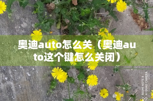 奥迪auto怎么关（奥迪auto这个键怎么关闭）