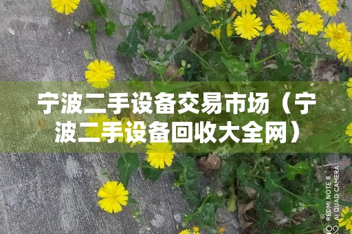 宁波二手设备交易市场（宁波二手设备回收大全网）