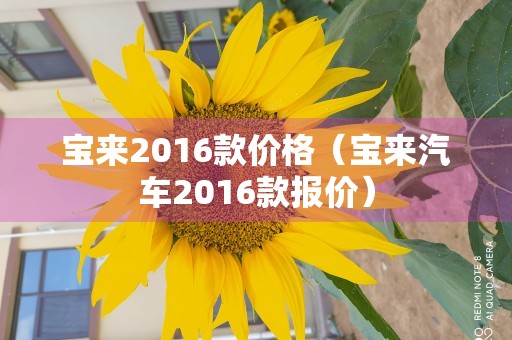 宝来2016款价格（宝来汽车2016款报价）