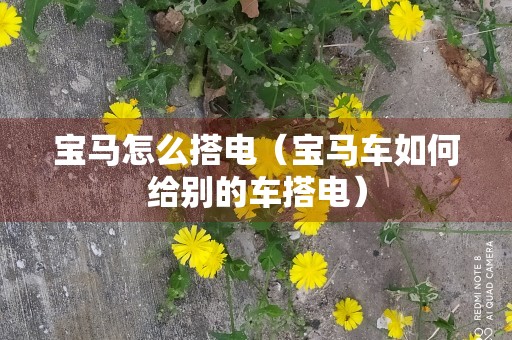 宝马怎么搭电（宝马车如何给别的车搭电）