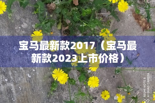 宝马最新款2017（宝马最新款2023上市价格）