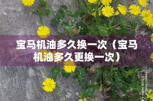 宝马机油多久换一次（宝马机油多久更换一次）