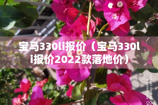 宝马330li报价（宝马330li报价2022款落地价）