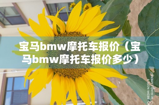 宝马bmw摩托车报价（宝马bmw摩托车报价多少）