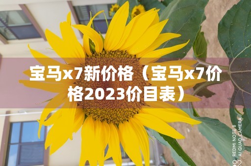 宝马x7新价格（宝马x7价格2023价目表）