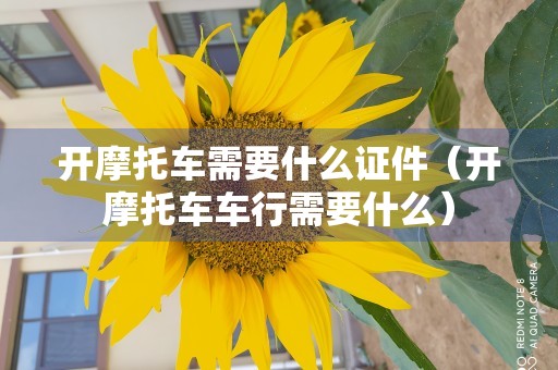 开摩托车需要什么证件（开摩托车车行需要什么）