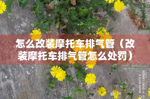 怎么改装摩托车排气管（改装摩托车排气管怎么处罚）