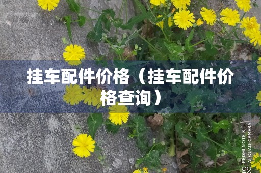 挂车配件价格（挂车配件价格查询）