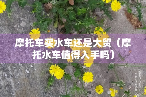 摩托车买水车还是大贸（摩托水车值得入手吗）