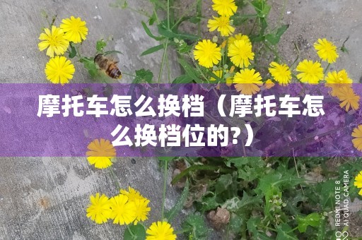 摩托车怎么换档（摩托车怎么换档位的?）