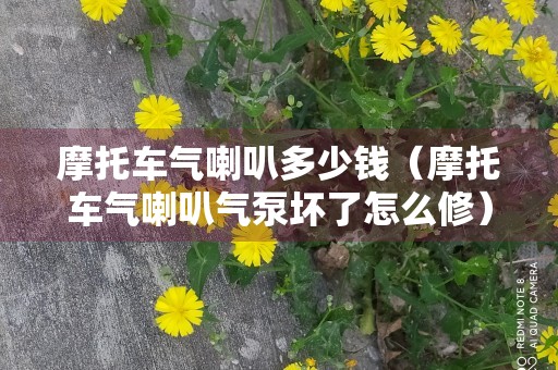 摩托车气喇叭多少钱（摩托车气喇叭气泵坏了怎么修）