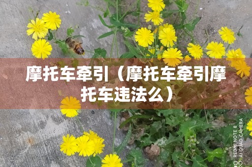 摩托车牵引（摩托车牵引摩托车违法么）