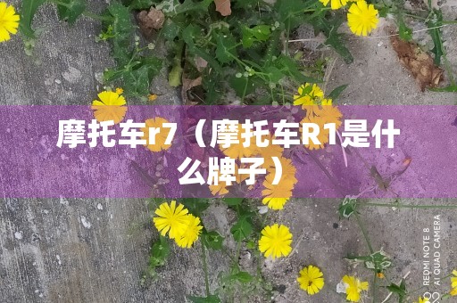 摩托车r7（摩托车R1是什么牌子）