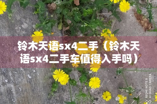 铃木天语sx4二手（铃木天语sx4二手车值得入手吗）